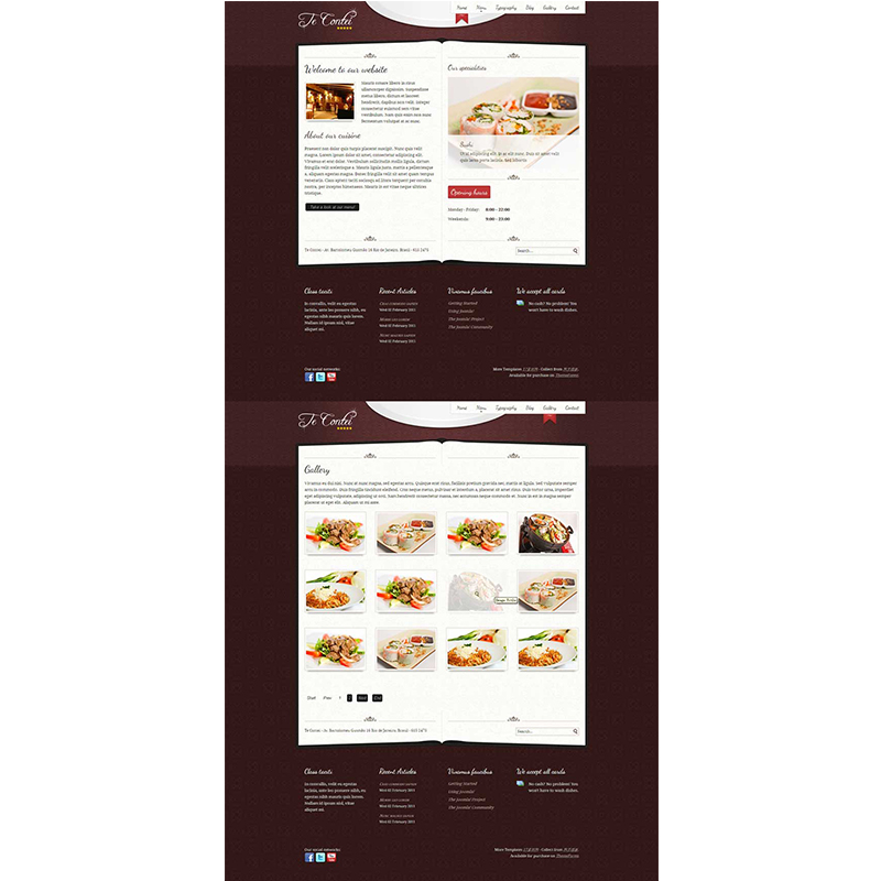 欧式风格西餐厅美食网站模板html下载_企业网站模板(图1) 1616404218564263.jpg