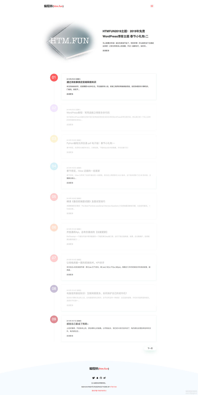 WordPress博客主题HTM.FUN,测试可正常安装(图1) 1614223233676247.jpg