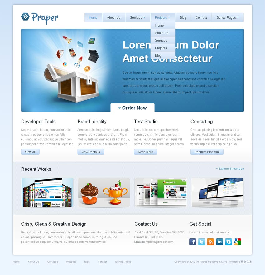 国外设计公司网站模板首页_蓝色的设计公司网站源码html下载_企业网站模板(图1) fae26ba3e1.jpg