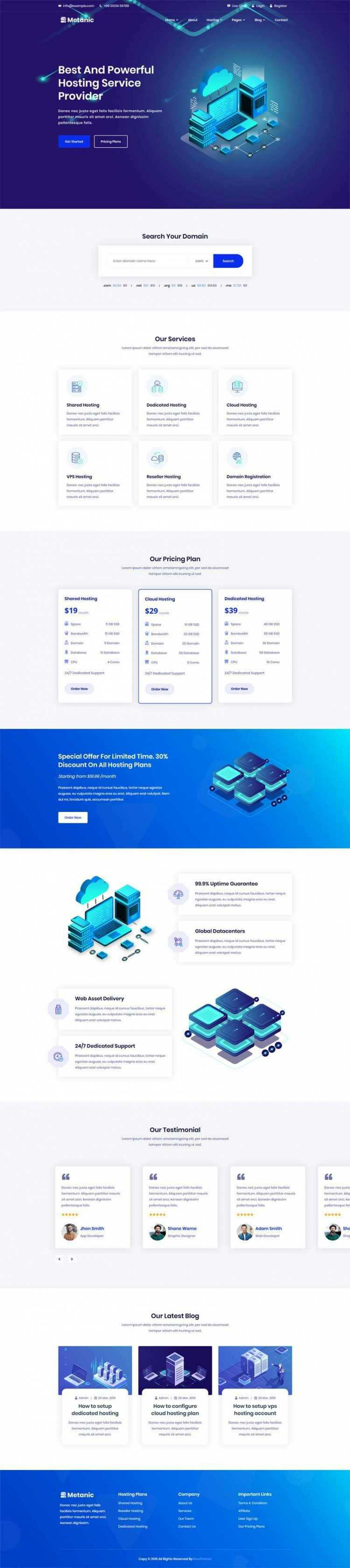 bootstrap响应式蓝色域名服务器主机托管公司官网HTML模板(图1) 1608282594321691.png