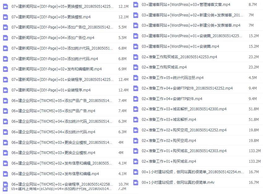 适合新手学网站建设视频教程共30课高清版(图1) 1608703359960357.jpg