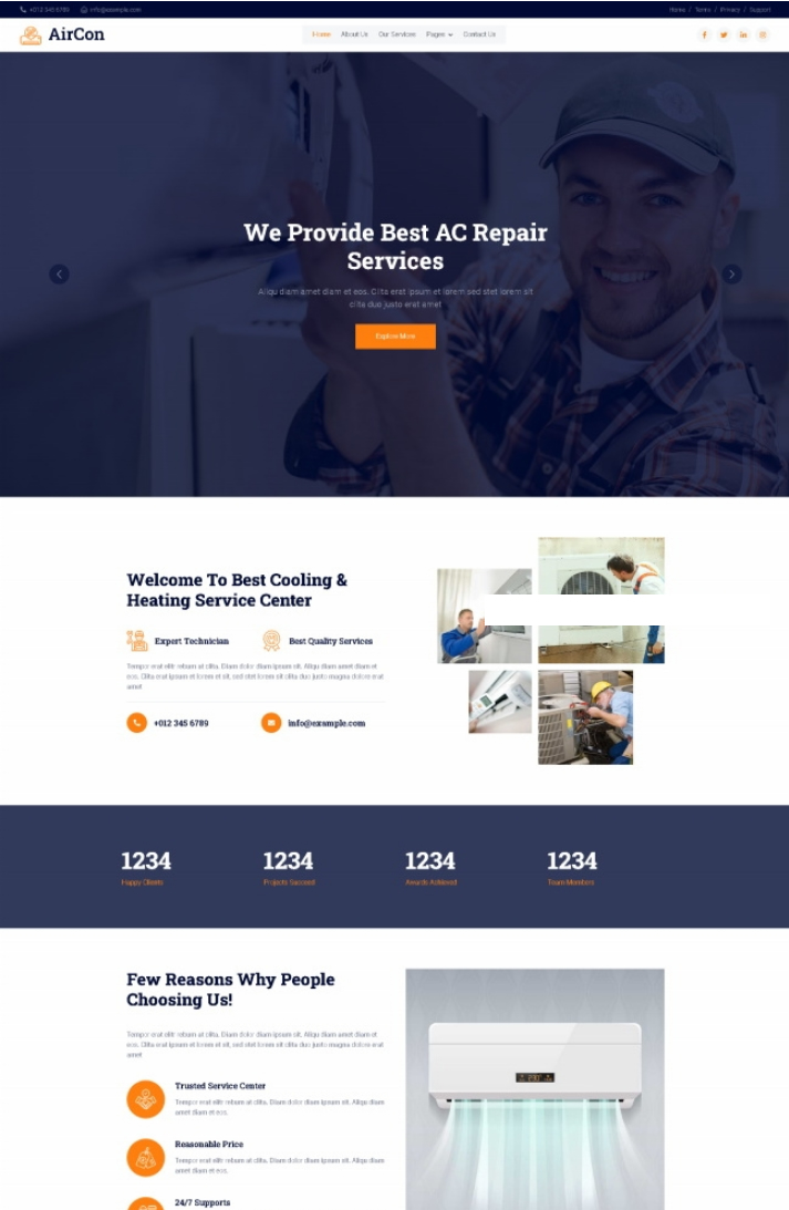 家电设备维修服务机构网站模板(图1) 1699255597861197.jpg