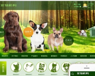 绿色宠物机构织梦企业网站模板(带手机移动端)
